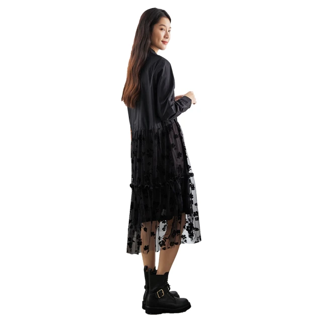 【iNio 衣著美學】洋裝 秋冬新品 現貨 假兩件 撞色拼接 長袖連身裙(CDW3703) 歷史價格詳細信息