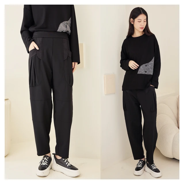 【iNio 衣著美學】長褲 現貨 雙口袋 花形褲管 鬆緊腰 牛仔寬褲 CDW2739 歷史價格詳細信息