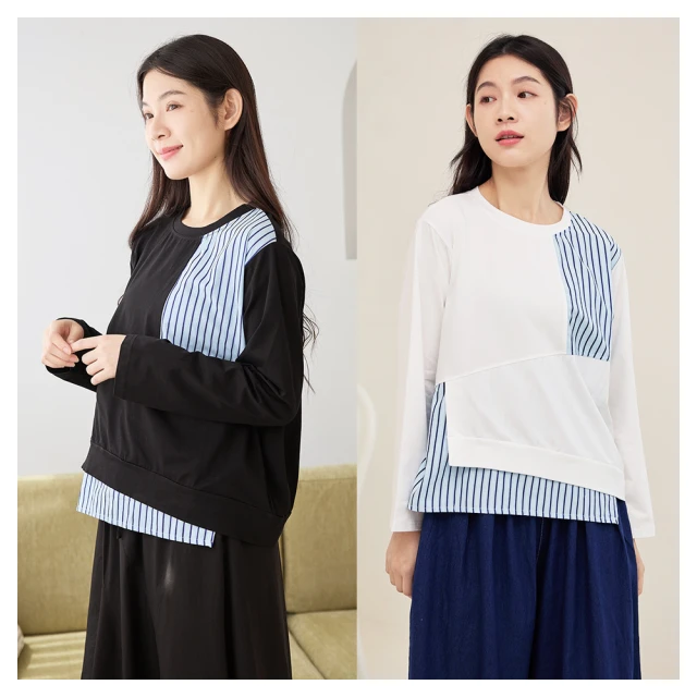 【iNio 衣著美學】長袖上衣 現貨 圓紋拼接 圓領 長袖棉T CDW1751 歷史價格詳細信息