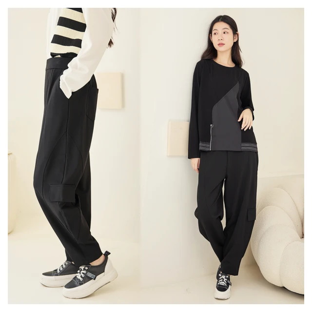 【iNio 衣著美學】長褲 現貨 雙口袋 花形褲管 鬆緊腰 牛仔寬褲 CDW2739 歷史價格詳細信息