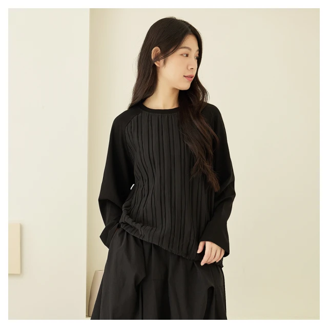 【iNio 衣著美學】長袖上衣 現貨 圓紋拼接 圓領 長袖棉T CDW1751 歷史價格詳細信息