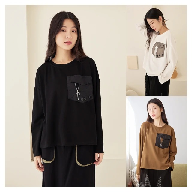 【iNio 衣著美學】長袖上衣 現貨 圓紋拼接 圓領 長袖棉T CDW1751 歷史價格詳細信息