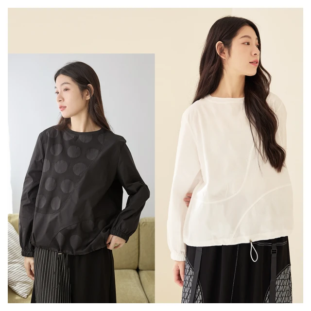 【iNio 衣著美學】長袖上衣 現貨 圓紋拼接 圓領 長袖棉T CDW1751 價格比較,價格查詢,歷史價格詳細信息