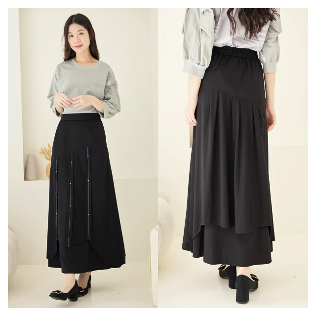 【iNio 衣著美學】長裙 夏新品 現貨 丹寧拼接風 鬆緊腰 A字裙(CDW2123) 歷史價格詳細信息