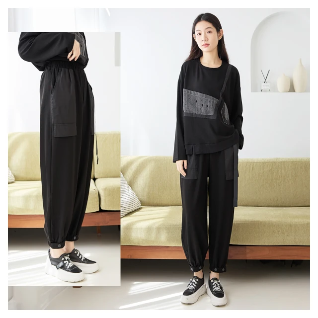 【iNio 衣著美學】長褲 現貨 雙口袋 花形褲管 鬆緊腰 牛仔寬褲 CDW2739 歷史價格詳細信息