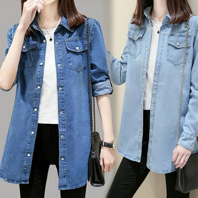【艾美時尚】雙12 中大尺碼女裝 連帽外套 丹寧 休閒牛仔大口袋連帽長版外套。M-4XL(藍.現貨+預購) 歷史價格詳細信息