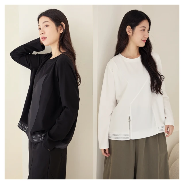 【iNio 衣著美學】長袖上衣 現貨 圓紋拼接 圓領 長袖棉T CDW1751 歷史價格詳細信息