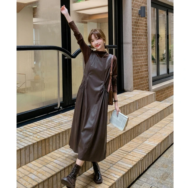 【UniStyle】2件套純色背心豎條紋長袖襯衫洋裝 法式都會風 女 ZM302-TZ407(兩件套) 歷史價格詳細信息