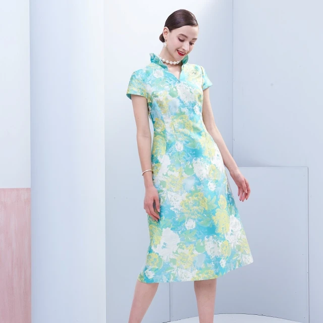 【NADIA LIN 林臣英】蕾絲領緹花洋裝 歷史價格詳細信息