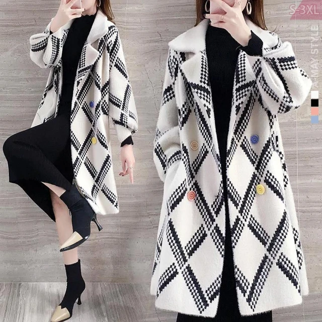 外套-時尚格調隨興品味素面開襟罩衫式針織外套(黑.紅XL-3L)-J286熊衣褲語 歷史價格詳細信息