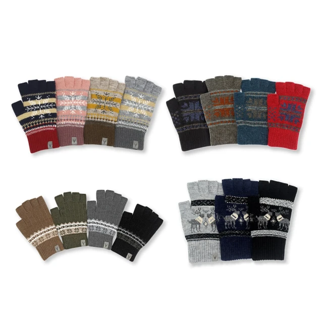 保暖毛線半指手套女冬季毛絨針織護手腕漏指百搭觸屏辦公學生寫字 歷史價格詳細信息