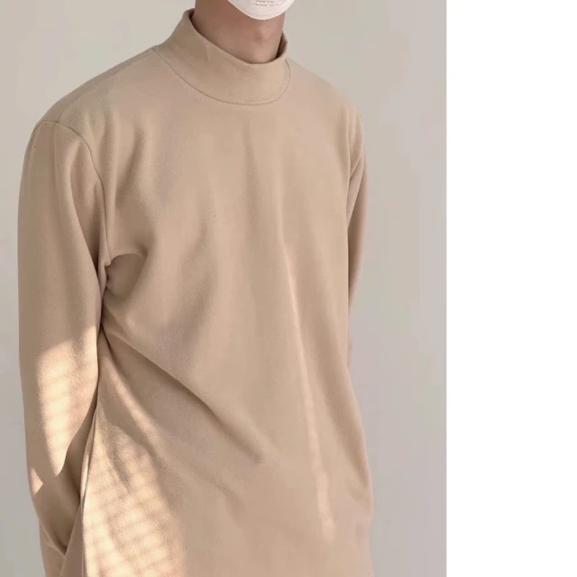 【AMERO】男裝 女裝 小高領長袖Ｔ恤 素面 寬鬆 情侶裝 歷史價格詳細信息