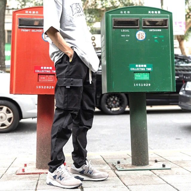 【AMERO】男女裝 工作休閒褲 彈力 水洗 拼接側邊撞色條 情侶款 共三色 歷史價格詳細信息