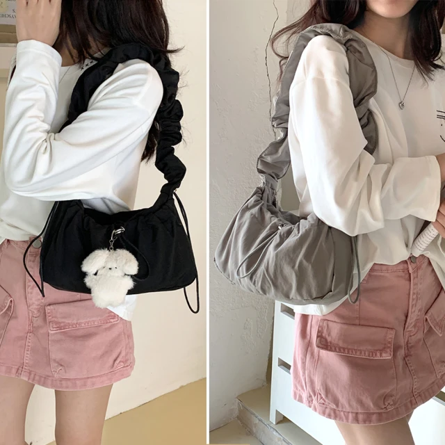 韓國尼龍包包女2021春夏新款防水斜挎小包百搭輕便手提包 歷史價格詳細信息