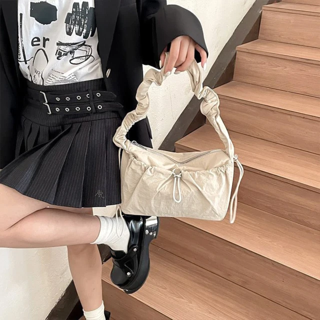 韓國包-  類似GARDEN PARTY 黑色皮革拼黑色帆布包手提包肩背包 歷史價格詳細信息