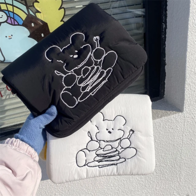 【巴黎精品】手拿包帆布電腦包(可愛花朵太空棉男女包包4色w1ac23) 歷史價格詳細信息