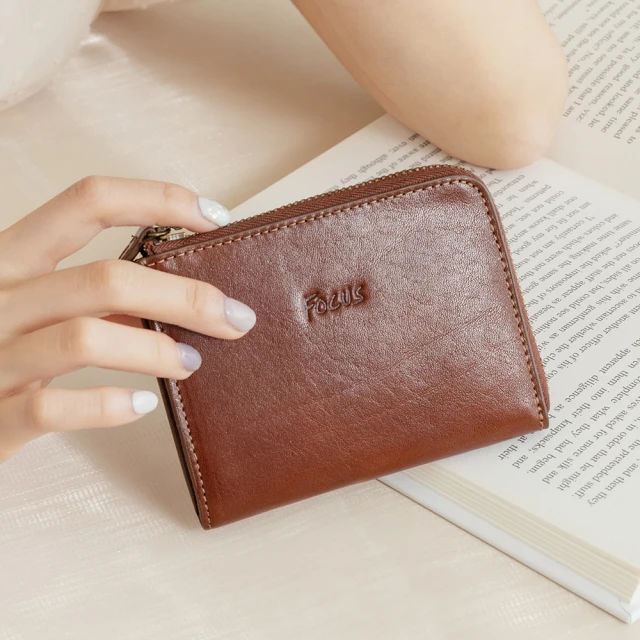 真皮短夾 義大利植鞣革 9卡 拉鍊包 Naturale系列 0116-13502-咖啡色 Crocodile 鱷魚皮件 歷史價格詳細信息