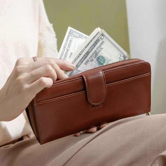 真皮短夾 義大利植鞣革 9卡 拉鍊包 Naturale系列 0116-13502-咖啡色 Crocodile 鱷魚皮件 歷史價格詳細信息