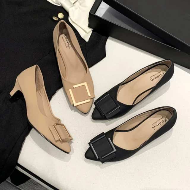 【白鳥麗子】尖頭鞋 MIT優雅水鑽拼接側簍空低跟包鞋 歷史價格詳細信息