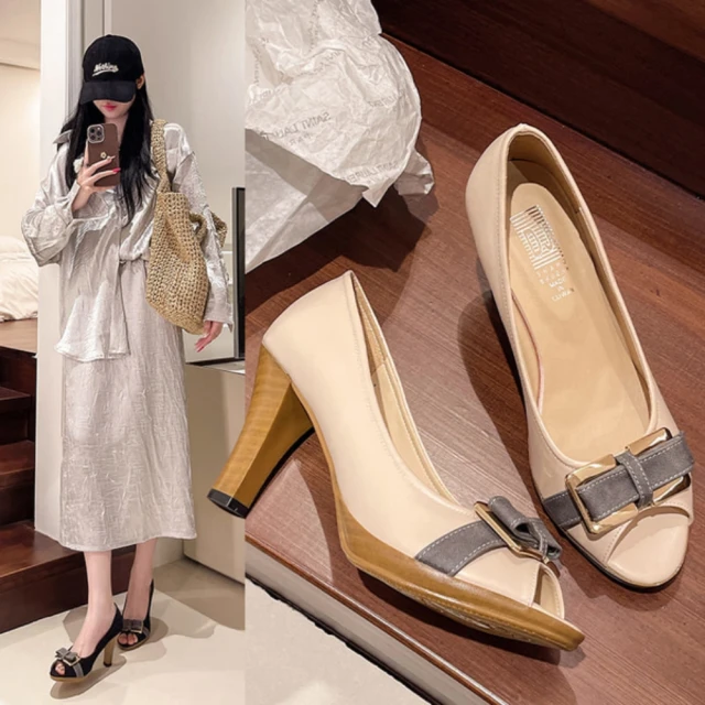 【白鳥麗子】MIT氣質立體抓摺一字帶低跟方頭拖鞋 歷史價格詳細信息