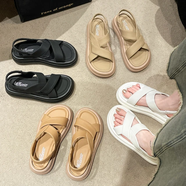 【白鳥麗子】皮革厚底鞋 韓風繫帶拚色鬆糕休閒鞋 歷史價格詳細信息