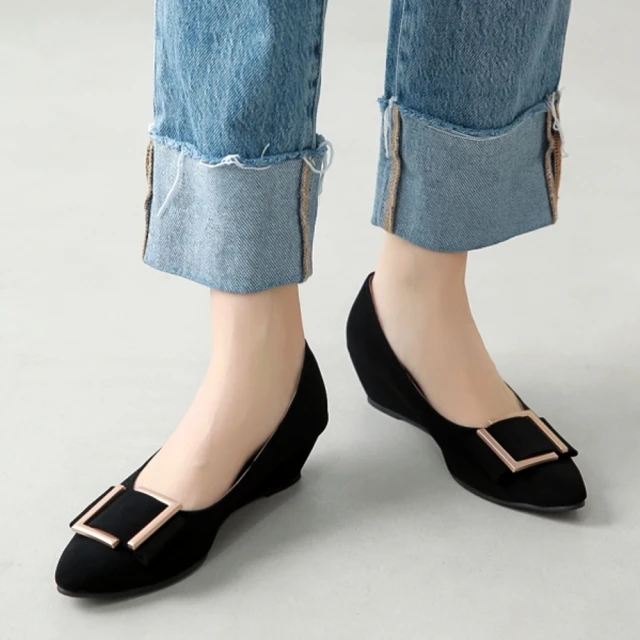 【白鳥麗子】尖頭鞋 MIT優雅水鑽拼接側簍空低跟包鞋 歷史價格詳細信息