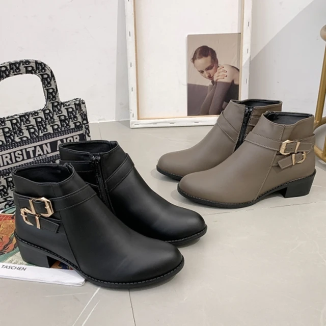 【baibeauty 白鳥麗子】MIT韓風金屬扣環側拉鍊高跟短靴(皮靴) 價格比較,價格查詢,歷史價格詳細信息