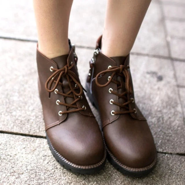 【baibeauty 白鳥麗子】MIT韓風金屬扣環側拉鍊高跟短靴(皮靴) 歷史價格詳細信息