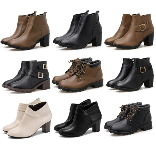 【baibeauty 白鳥麗子】MIT韓風金屬扣環側拉鍊高跟短靴(皮靴) 歷史價格詳細信息