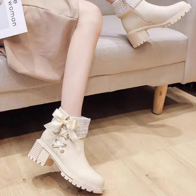 【JP Queen New York】蝴蝶結圓頭保暖刷毛室內室外拖鞋休閒鞋(3色2款可選) 歷史價格詳細信息