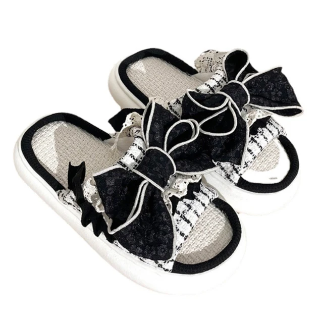 【JP Queen New York】蝴蝶結圓頭保暖刷毛室內室外拖鞋休閒鞋(3色2款可選) 歷史價格詳細信息