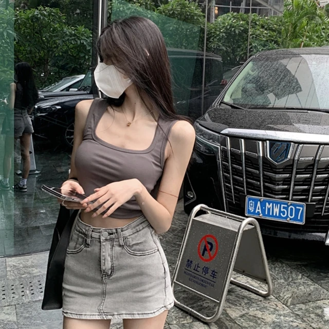 【D.studio】韓版性感方領露鎖骨運動背心(帶胸墊免穿內衣運動上衣小可愛 女裝衣服短版上衣短板上衣 V275) 價格比較,價格查詢,歷史價格詳細信息