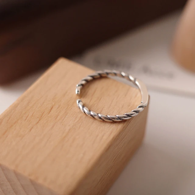 S925純銀線條戒指女簡約個性冷淡風指環潮流時尚百搭高級感食指戒-哈囉好物 歷史價格詳細信息