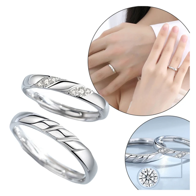 情侶戒指戒指純銀鋯石廠商批發天使代發情侶純銀韓版/韓國風 歷史價格詳細信息