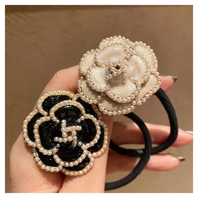 【NANA】娜娜 山茶花珍珠水鑽髮夾/一字夾(2入一組) 歷史價格詳細信息