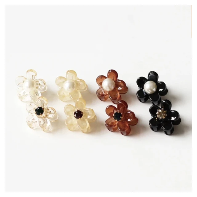 【NANA】娜娜 山茶花珍珠水鑽髮夾/一字夾(2入一組) 歷史價格詳細信息