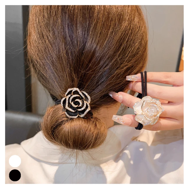 【NANA】娜娜 山茶花珍珠水鑽髮夾/一字夾(2入一組) 歷史價格詳細信息