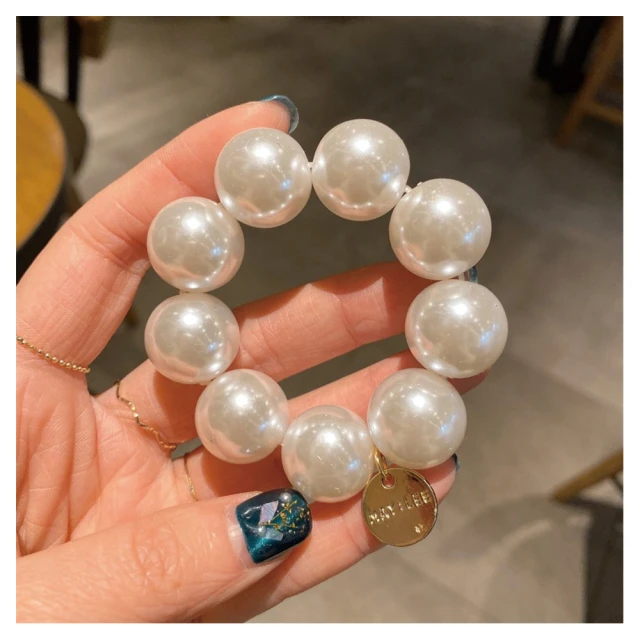 【NANA】娜娜 時尚摩砂棉花珍珠造型髮圈/手圈(摩砂棉花 珍珠 髮圈) 歷史價格詳細信息