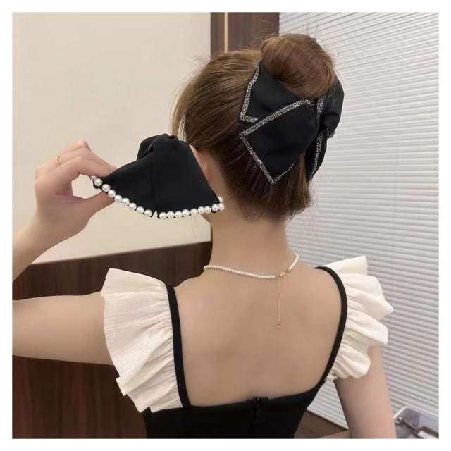 【NANA】娜娜 高級仙氣水鑽珍珠大腸髮圈 NA113022108(髮圈 髮飾) 歷史價格詳細信息