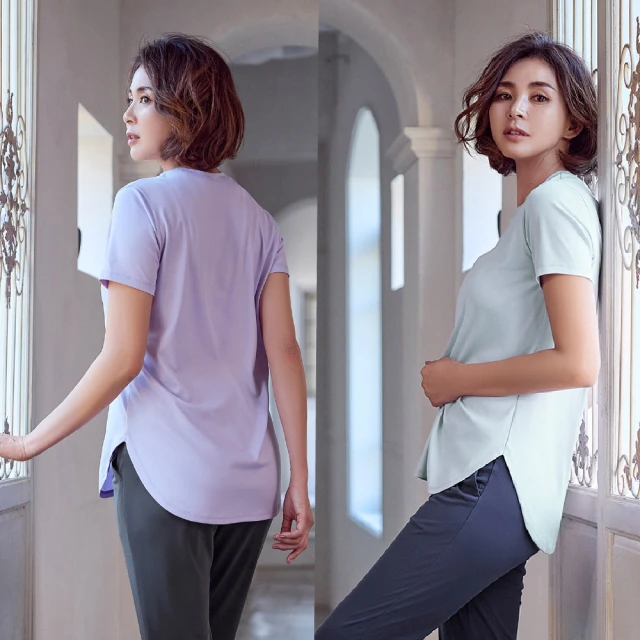 【STL】現貨 yoga 前短後長版上衣 短袖 韓國瑜珈服 UPTOWN Round Long Tee 運動機能 大尺碼(多色) 歷史價格詳細信息
