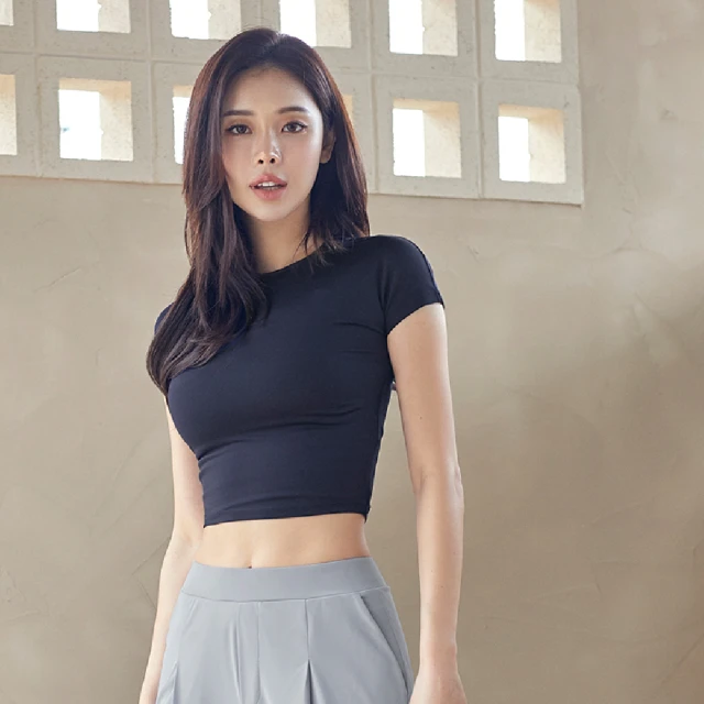 【STL】yoga 本質伸展短版 Essence Volume Crop 韓國瑜伽 運動機能合身短袖上衣(粉玫瑰MellowRose) 歷史價格詳細信息