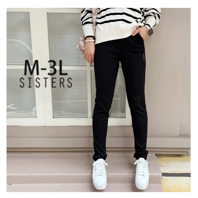【SISTERS】百搭顯瘦的拼接織帶鬆緊腰直筒寬褲 長褲/M-L(女下著/長褲/顯瘦/女裝/寬褲/加大/丹寧) 歷史價格詳細信息