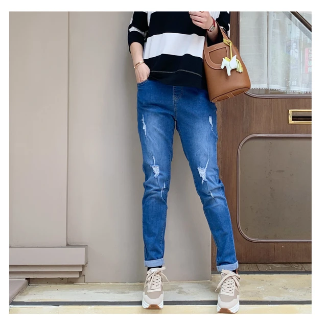 刷破牛仔褲 牛仔九分褲 牛仔褲 丹寧褲 男生褲子 休閒長褲 BANG【MP42】 歷史價格詳細信息