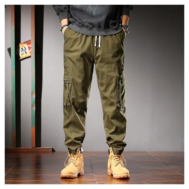 【B+大尺碼專家】鬆緊帶褲頭 貼袋休閒束口褲 -黑/灰/綠/卡其-0204125 歷史價格詳細信息