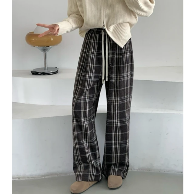 格紋休閒 ins 潮流黑白格子 夏秋港仔BF風格男式寬鬆百搭休閒男女青年學生運動九分 簡約格紋 歷史價格詳細信息