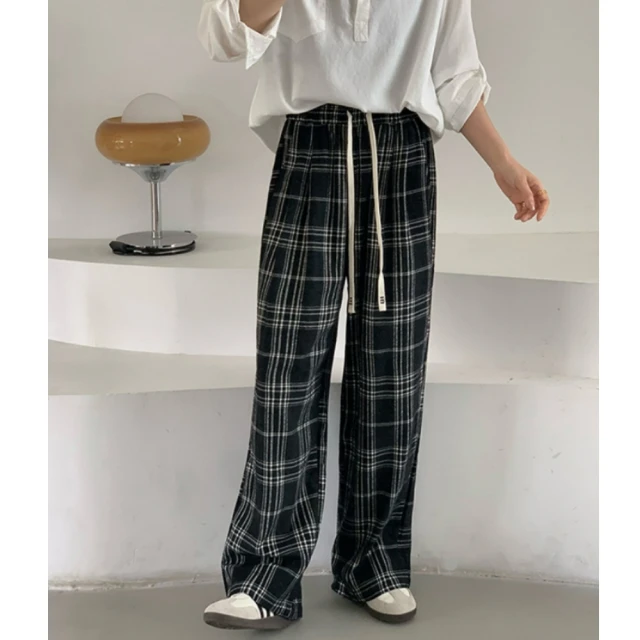 格紋休閒 ins 潮流黑白格子 夏秋港仔BF風格男式寬鬆百搭休閒男女青年學生運動九分 簡約格紋 歷史價格詳細信息