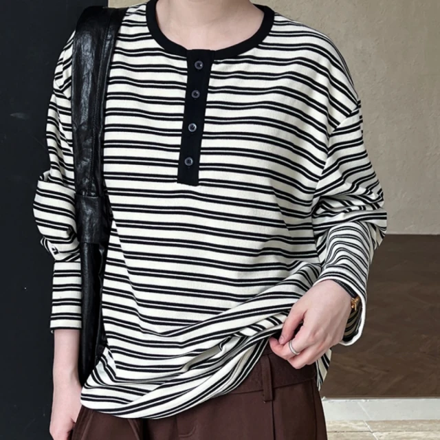 條紋長袖t卹女夏薄款冰絲寬松設計感小眾港味chic防曬衫罩衫上衣 歷史價格詳細信息