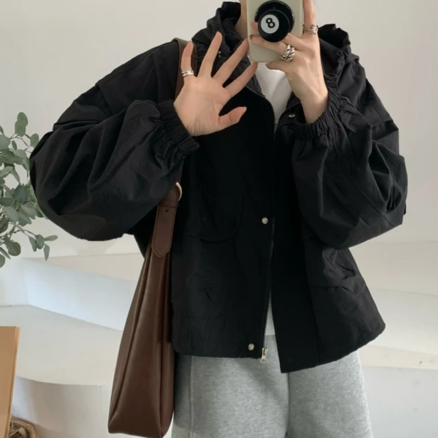 【UniStyle】短版長袖風衣外套 簡約設計感修身夾克 女 ZMC318-8803(圖片色) 歷史價格詳細信息