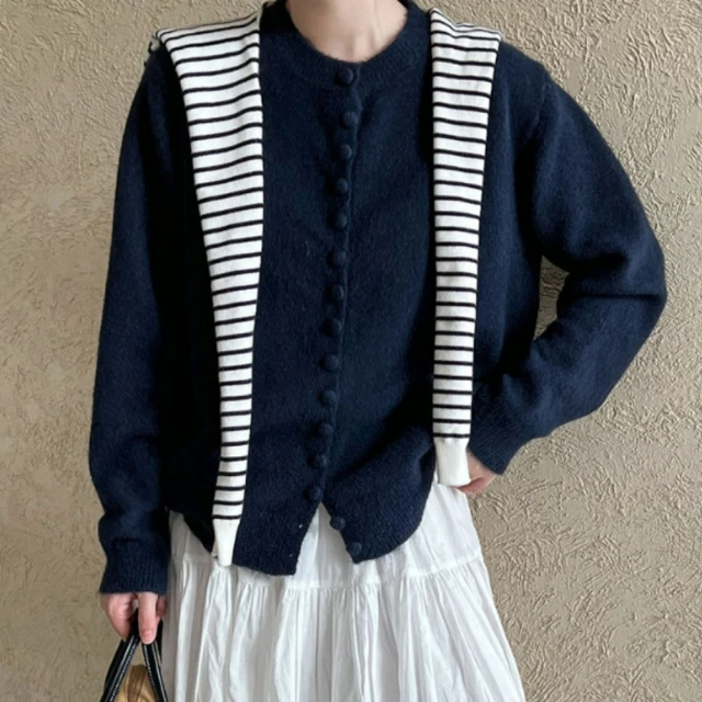 【UniStyle】編織長袖外套 圓領清新小香風 女 ZMC005-W06(淺藍) 歷史價格詳細信息