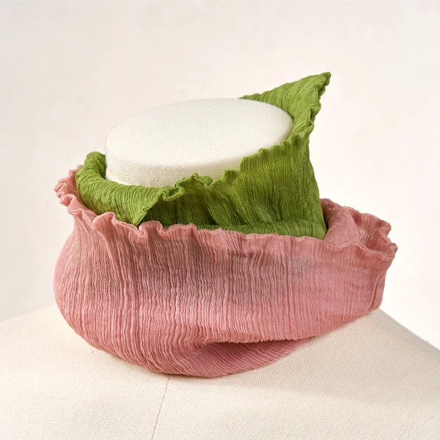 【NicoFun 愛定做】俏麗17 花果系柳葉絲小摺圍脖(百搭圍脖 100%桑蠶絲 真絲 領巾 圍巾 圍脖 髮帶 皺褶) 歷史價格詳細信息